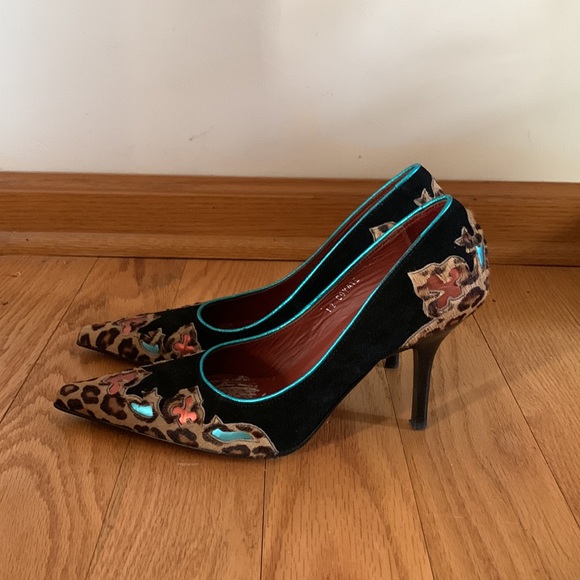 EUC Donald J Pliner Coyate Calf Skin Western Pump Couture Heels - Picture 4 of 9